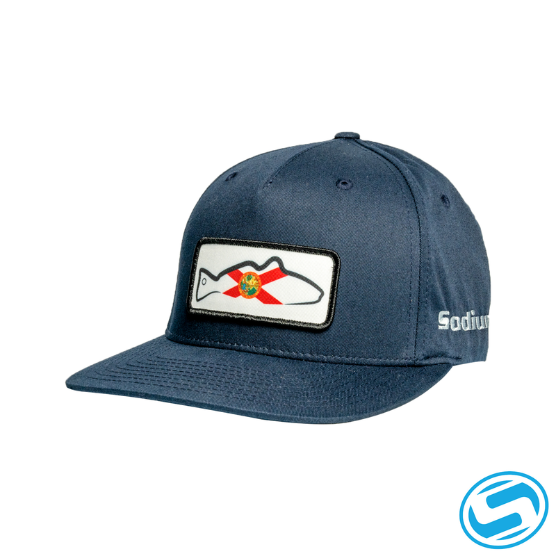 Men's Sodium FL Flag Redfish Canvas Flat Bill Hat