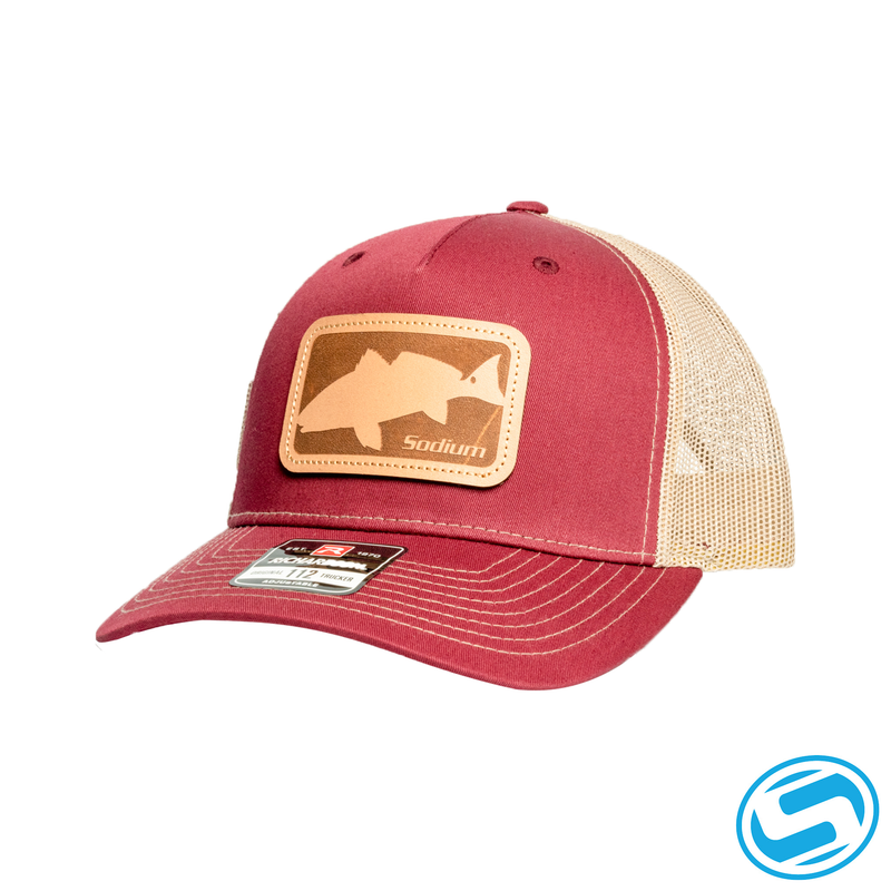 Men's Sodium Leather National Redfish Trucker Adjustable Hat