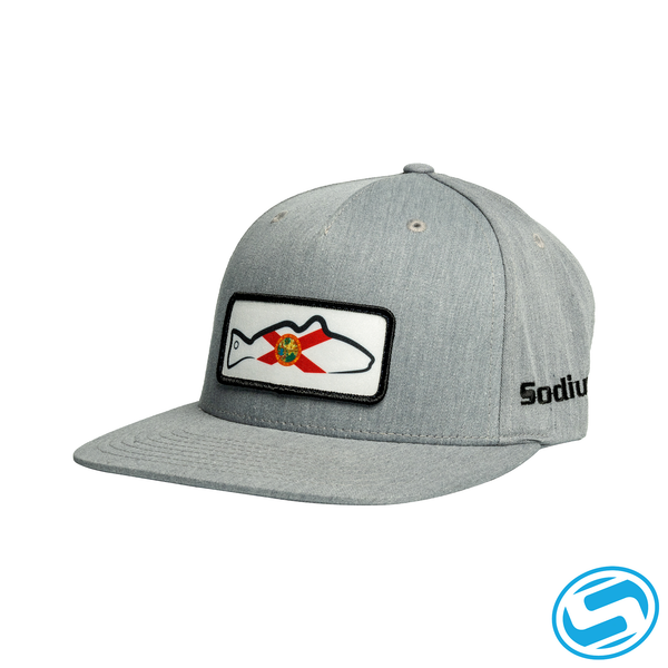 Men's Sodium FL Flag Redfish Canvas Flat Bill Hat