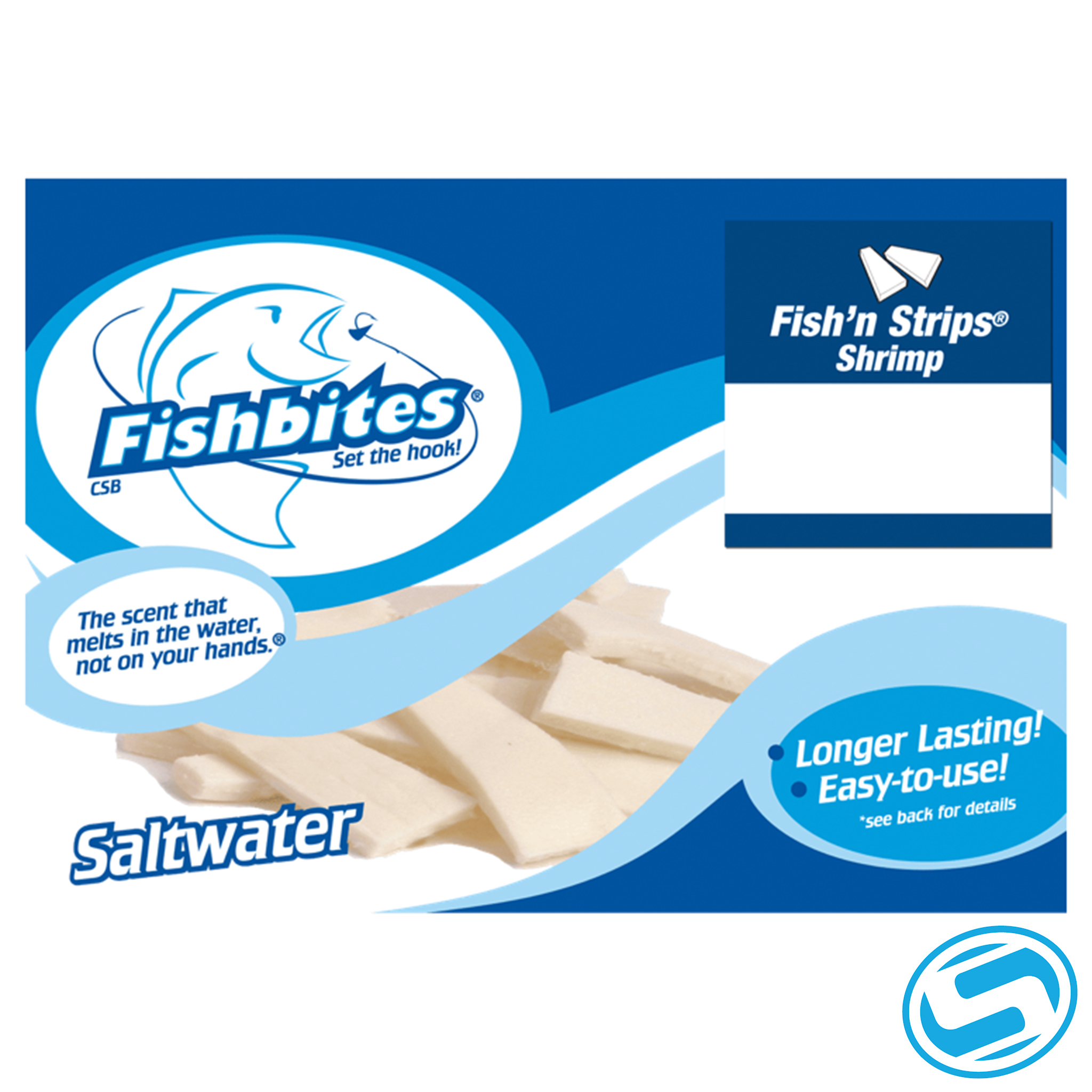 Fishbites Fish'n Strips Longer Lasting Crab Bait, Electric Chicken 