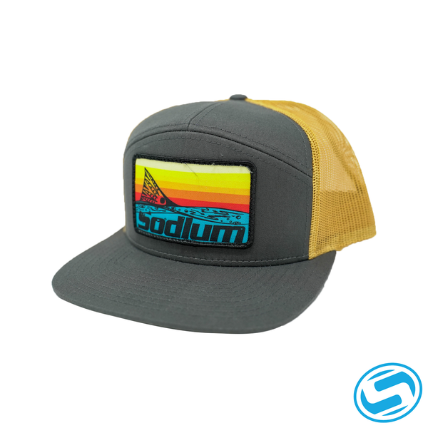 Sodium Sunset Redfish Adjustable Trucker Flatbill Hat