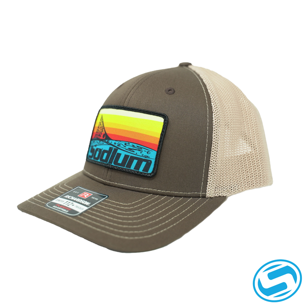 Men's Sodium Sunset Redfish Trucker Flex Fit Adjustable Hat