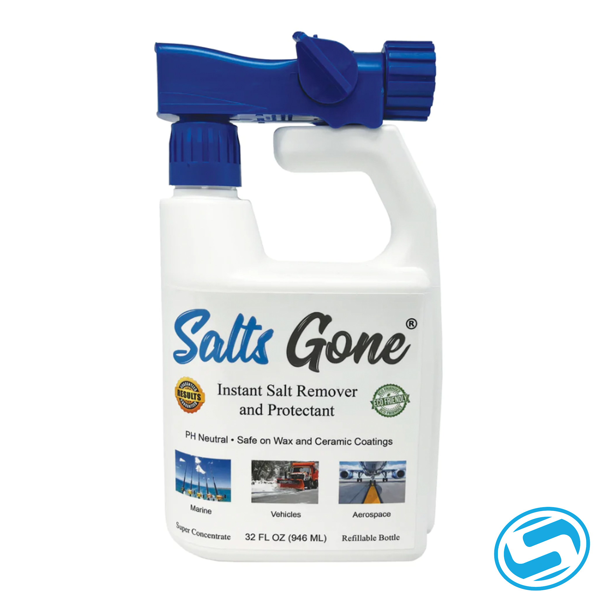 Salts Gone 32 oz. Refillable Spray Bottle Concentrate - TackleDirect