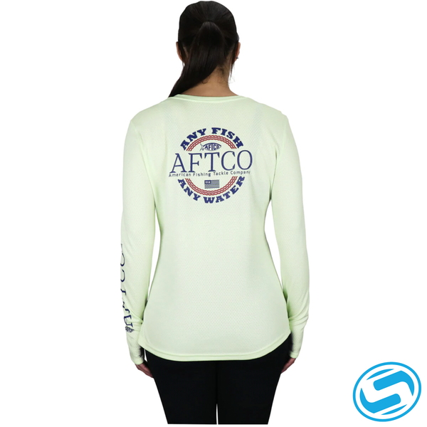 Women's Aftco Galaxy Air-O Dobby Longsleeve Preformance Shirt