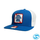 Men's Sodium Blue Ribbon Adjustable Flat Bill Hat