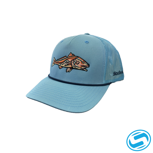 Men's Sodium Colorful Red Adjustable Rope Trucker Hat