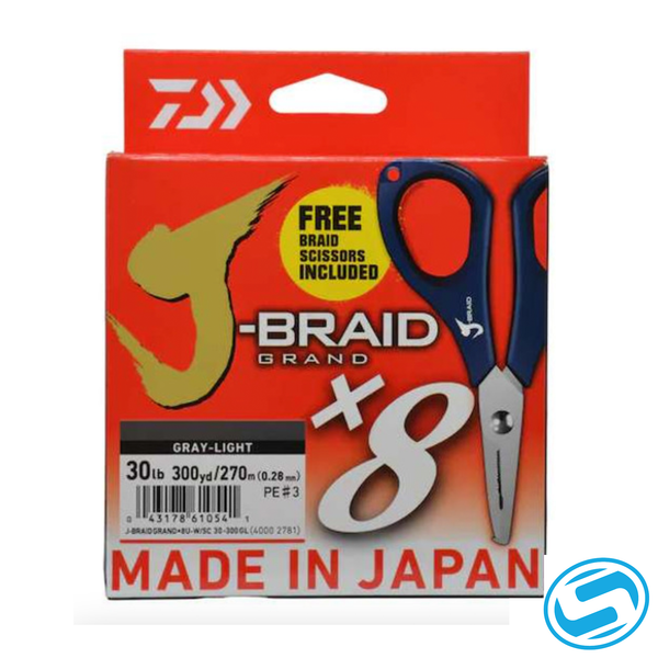Daiwa J-Braid X8 Grand Braided Line Scissors Bundle