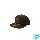 Men's Sodium Leather Redfish Tail Rope Adjustable Canvas Back Hat Style 256