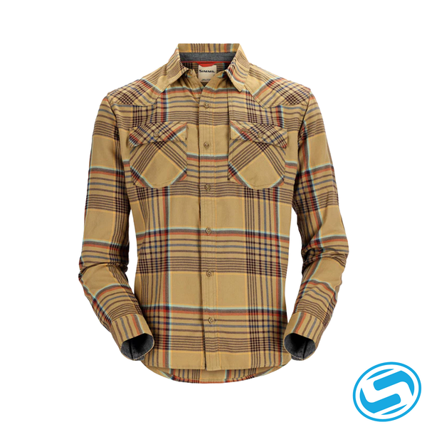 Men's Simms Santee Flannel Long Sleeve Button Up Shirt - SALE