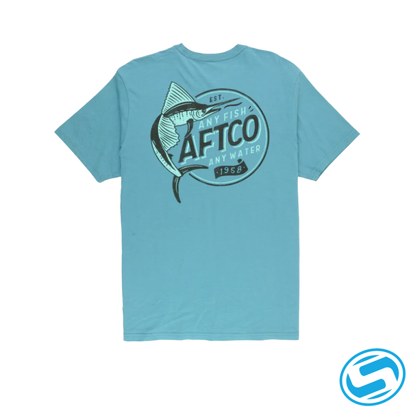  AFTCO Men's Rangle Vented Short Sleeve Shirt Horizon Blue Size  5XL M45108BGHZBL5X : 服裝，鞋子和珠寶