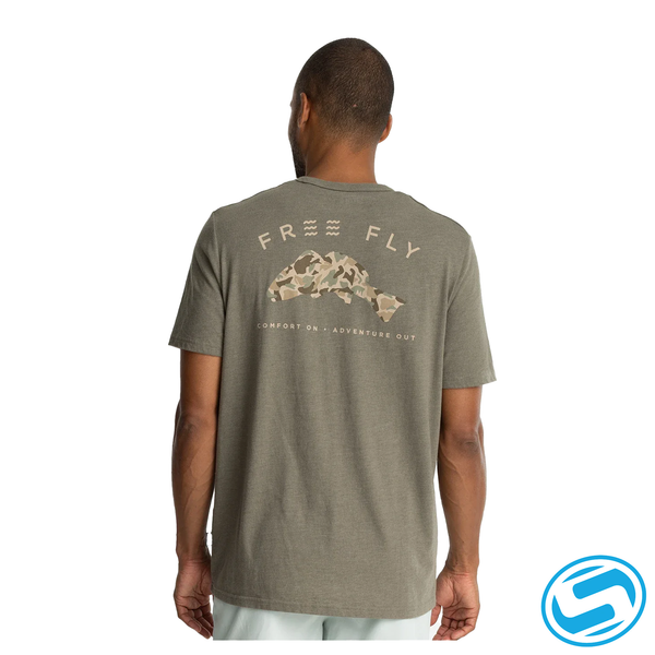 Men's Free Fly Redfish Camo Pocket Short Sleeve Shirt