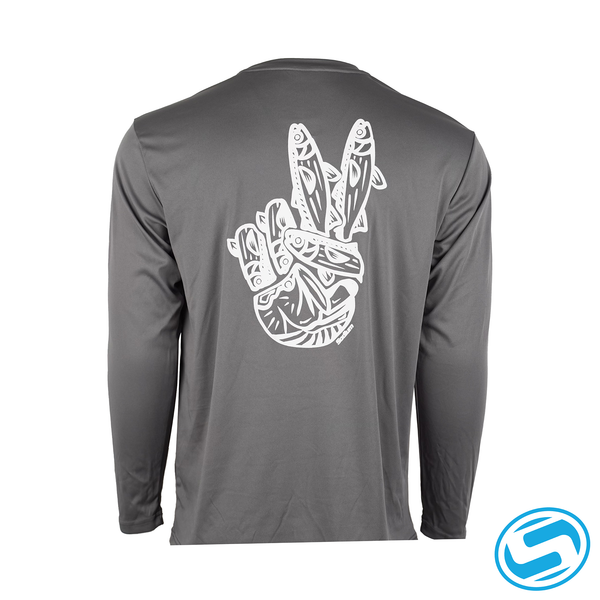 Men's Sodium Finger Mullet Performance Long Sleeve Shirt