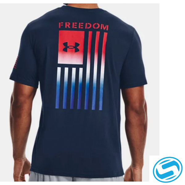 Men's Under Armour Freedom Flag Gradient T Cotton Short Sleeve Shirt - SALE
