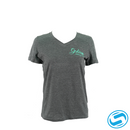 Women's Sodium Tuna Tails Up Short Sleeve V-Neck Cotton Shirt