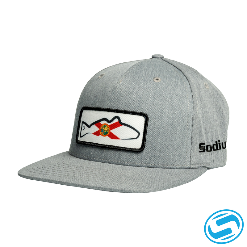 Youth Sodium FL Flag Redfish Adjustable Flat Bill Canvas Hat