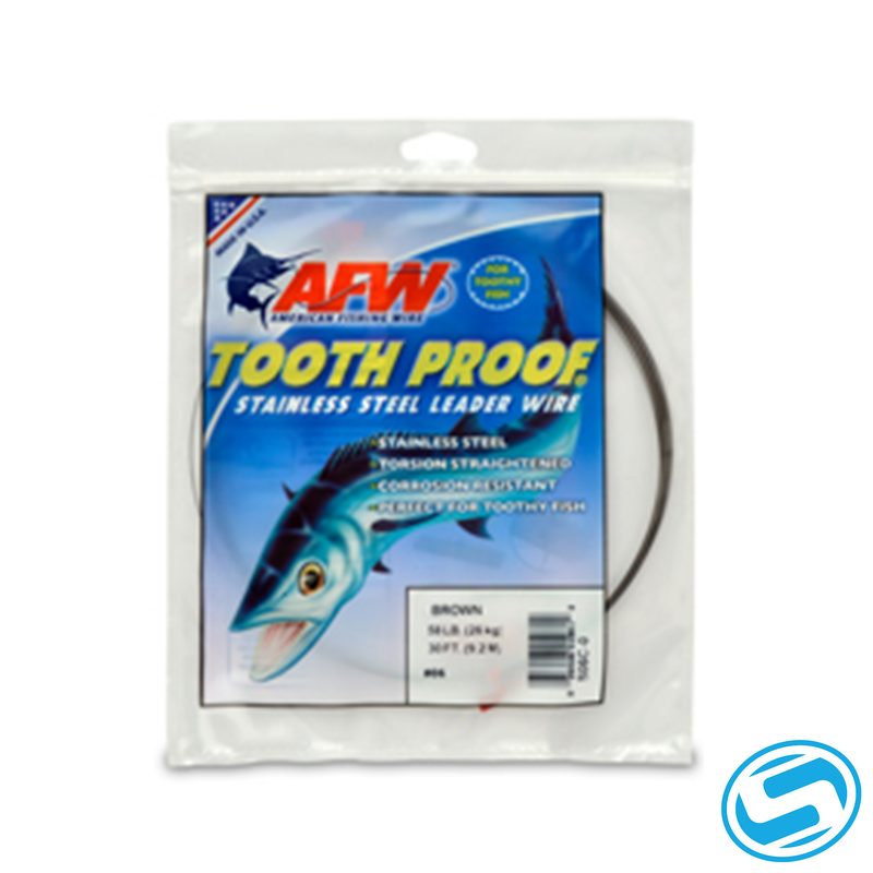 American Fishing Wire (AFW) Tooth Proof Stainless Steel Single Strand Leader Wire
