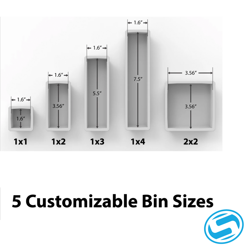 Buzbe Standard Customizable Bins