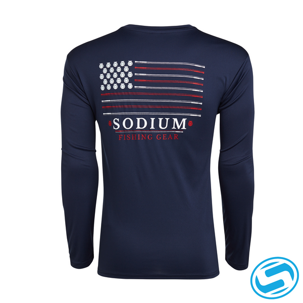Men's Sodium Fly Flag Performance Long Sleeve Shirt