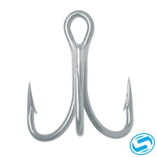 4 0 hook fish VMC O'Shaughnessy Treble Hook 4X Strong